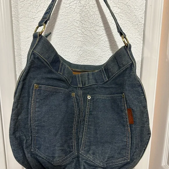 Patricia Nash- Hartley Denim Hobo Shoulder Bag - Picture 6 of 10